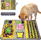 Snuffle Mat for Dogs, Activity Mat for Pets, Smell Mat Dog Pets Dogs Training Mat Puzzle Feeding Toys Bowl(70 * 50 cm)
