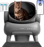 Neakasa M1 Self-Cleaning Cat Litter Box with Open Design, XXL Capacity, App Control, Safe, Quick Cleaning, Odorless and Hygienic, Suitable for Homes with Multiple Cats, Grey