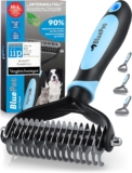 BluePet Comb for Dogs and Cats, Brush Cat Dog Long Hair, Rake Removes Knots, Deadhair, Undercoat, Deslator Pets Long Hairs, Hair Remover Brushes, Flawing Broom, Pet Hair Remover