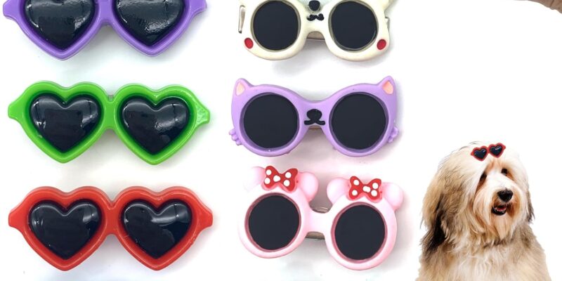 DHER 10 Pieces Pet Hair Clips Pet Clips Small Pet Hair Clips for Dogs Pet Hair Clips Small Clips for Animal Hair Super Cute Dog Headdress (A)