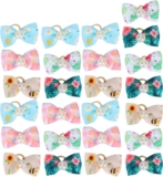25 Pieces Dog Hair Bows, Fruit Pattern, Pet Hair Bows, Bow, Rubber Band for Puppies, Hair Care Accessories with Bow, Default