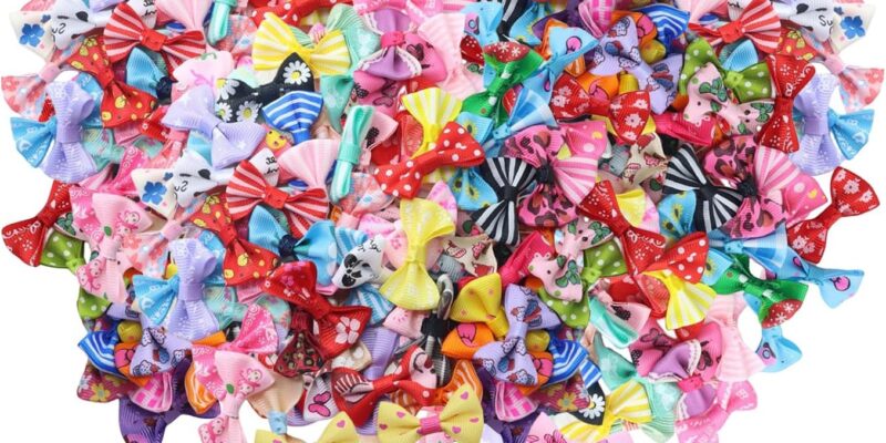 100 Bows, 10 Bone Hair Accessories, Dog Flies, Dog Hair Bows, Dog Grooming Accessories, Dog Collar Bows