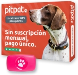 PitPat Dog GPS Locator – No Subscription – Smart Activity Tracker, Satellite Tracking with Unlimited Range – 100% Waterproof Pet Tracker (Pink)