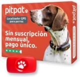 PitPat Dog GPS Locator – No Subscription – Smart Activity Tracker, Satellite Tracking with Unlimited Range – 100% Waterproof Pet Tracker (Red)