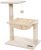 SONGMICS Compacto Árbol para Gatos Rascador con Nido Cuadrado Bola de Juego 70 cm Color Beige PCT82M
