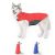 Bwiv Abrigos para Perros de Invierno Chaqueta Impermeable Forrado de Polar con Apertura para Correa Rojo 3XL