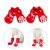 Vibury Calcetines Antideslizantes para Mascotas, Control de tracción para el Uso en Interiores, protección para Las Patas para Perros Gatos (Alce, L)