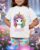 Camiseta Infantil Unicornio Mágico Personalizable