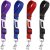 4 Pack cinturón de seguridad ajustable perro de mascota gato, yucool seguridad Leads vehículo coche arnés asiento Tether, nailon textil negro, azul, rojo, morado
